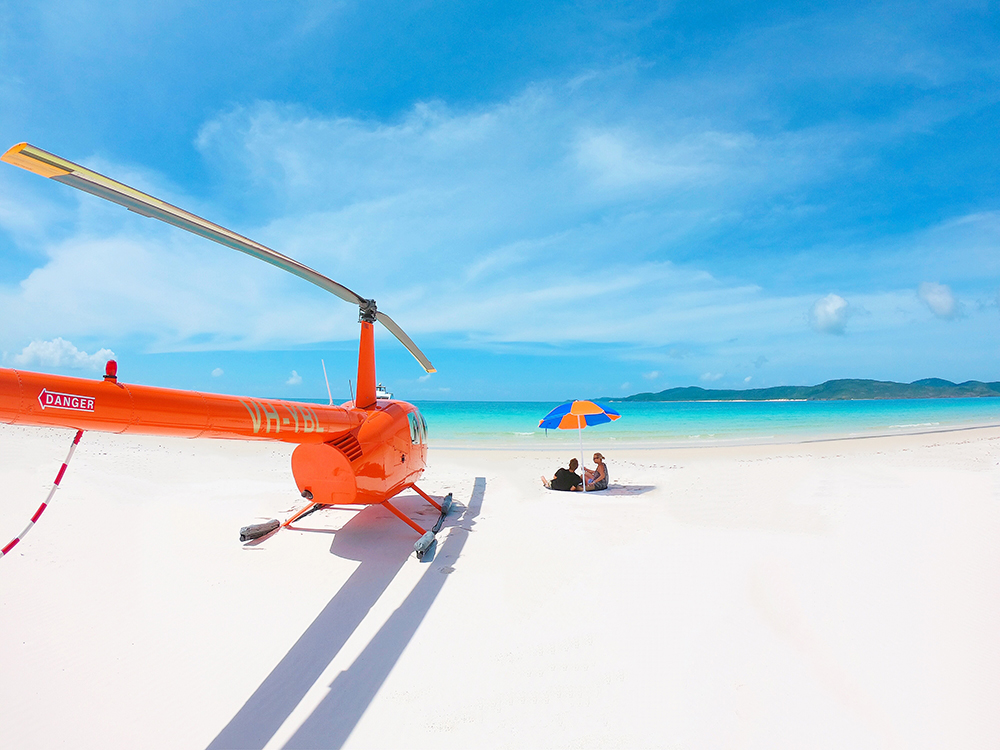 Our luxurious tours can include scenic flights, helicopter transfers, reef cruises, snorkelling and more. Whitehaven Beach Helicopter Tour Scenic Flight Booker